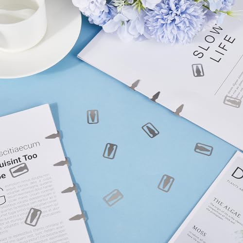 SUNNYCLUE 1 Box 100Pcs 304 Stainless Steel Bookmarks Metal Book Line Markers Silver Rectangle with Arrow Book Page Markers Clips Covers Accessories for Reading Book Lovers Women Men Office School Work - Image 4