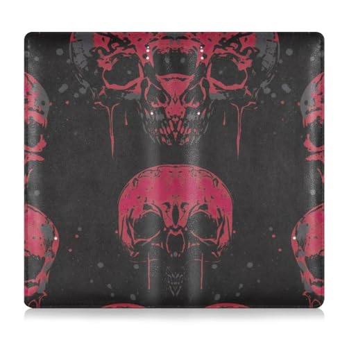 Organizador de documentos cuero Skull Red miniatura 1