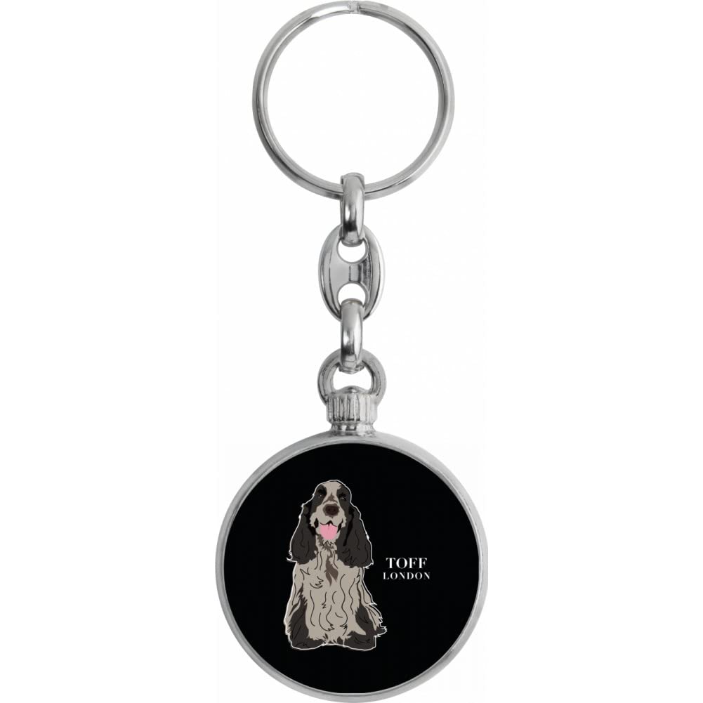 Toff London Grey Cocker Spaniel Dog Keyring