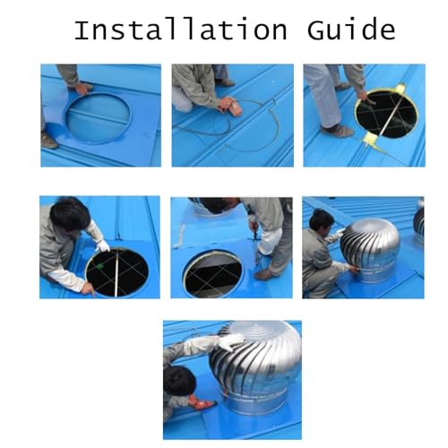 Turbine de ventilation de toit en acier durable avec écran de protection - 6