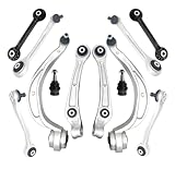 Front Upper Lower Control Arm Ball Joint 12 Pcs Kit Compatible With Audi A4 B8 A5 Q5 2007 2008 2009 2010 2011 2012 2013-2018