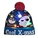 Produktbild Weihnachtsmütze,Kobay Halloween Heiligabend Weihnachten Christmas  LED Beleuchtung gestrickter hässlicher Strickjacke Feiertags Weihnachtsweihnachtsbeanie