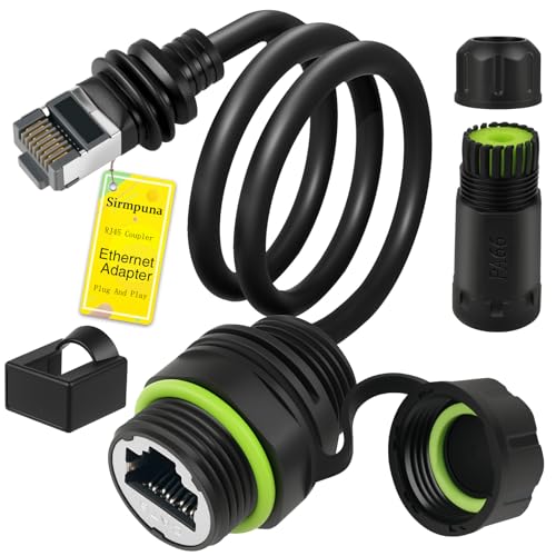 Sirmpuna Ethernet Adapter for Starlink Gen 3/Mini IP67 Waterproof Starlink Cable to RJ45 Cupler Ethernet Cable Extension for Starlink Gen 3 Dish and Router (SPX-RJ45-V3-1p)