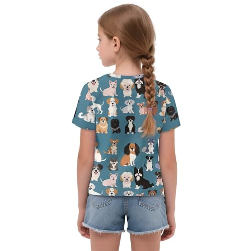 DISNIMO Short Sleeve Tie Hem T-Shirt for Girls Summer Crop Tops Crewneck Tee Shirts2