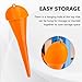 Long-Neck Oil Funnel for Automotive – Multi-Function Plastic Funnel for Oil, Gas & Lubricants – Universal Car Accessory (Orange (1-Pack))