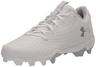 Under Armour Women's Glyde 2.0 Rm Softball Shoe, (100) White/White/Metallic Silver, 10