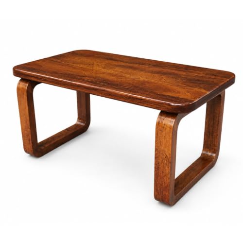 Image of Handmade Solid Wood Coffee Table for Living Room Wooden -70x38x40Cm Modern Walnut and Oak, Minimalist Mid-Century Design Coffee Table for Living Room Wooden (Oak)