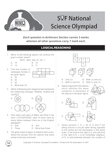 Image of MTG International Science Olympiad (ISO) Workbook Class 10 - Chapter-wise MCQs, Quick Recap with Achievers Section - SOF Olympiad Books For 2026-27 Exam