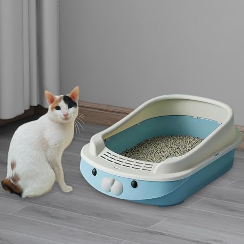 Kit para arenero para gatos con laterales altos azul miniatura 7