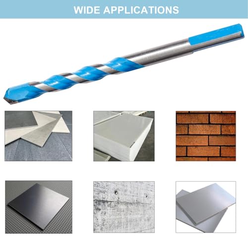 NUTTDOO Concrete Drill Bit Set,5 Packs Masonry Drill Bit Set, Tile Tip Drill Bits Set for Ceramic Tile, Concrete, Brick Wall,Cement,Wood,Size(4/5/6/8/10mm) 5 NUTTDOO Concrete Drill Bit Set,5 Packs Masonry Drill Bit Set, Tile Tip Drill Bits Set for Ceramic Tile, Concrete, Brick Wall,Cement,Wood,Size(4/5/6/8/10mm) - Image 5