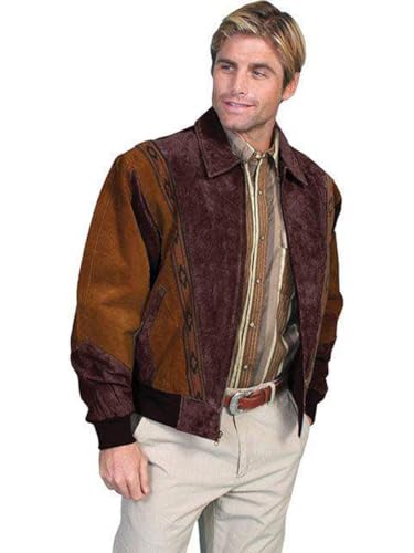 Image of Two-Toned Boar Suede Men's Jacket by Scully