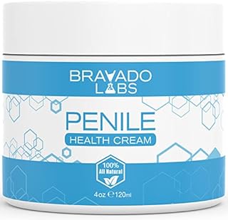 Bravado Labs Premium Penile Health Cream - 100% Natural Moisturizing Lotion to Increase Sensitivity for Men. Relief Cream for Chafing, Itching, Cracking, Redness, Dryness, and Tenderness (4oz)