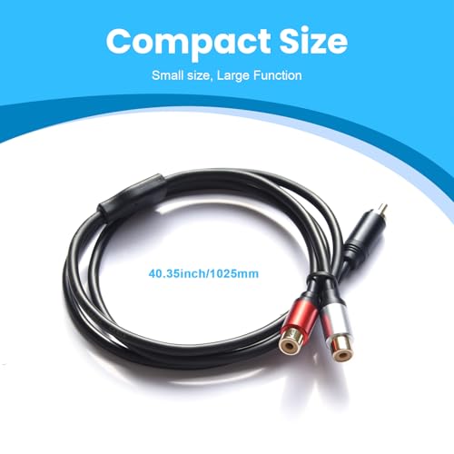 Adaptador de audio 3.5mm hembra a 2RCA macho, pack 2 miniatura 7