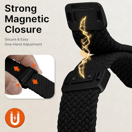 Image of Fullmosa Magnetic Knot Braided Nylon Strap for Apple Watch 38 40 41 42mm