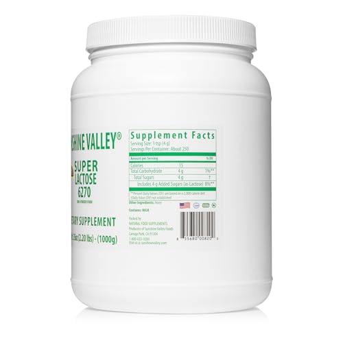 Image of Sunshine Valley Lactose Powder (Milk Sugar), Fine White Powder, 35 oz | Fine White Powder for Baking, Cooking & Brewing, Versatile Ingredient for Food Mixtures & Recipes