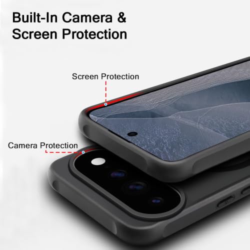 Image of TheGiftKart Hybrid Matte Frosted Translucent Back Cover Case for Google Pixel 11 /11 Pro | Shockproof Design | Camera Protection Module | Hard Back Cover (PC & TPU, MagSafe Compatible, Frost Black)