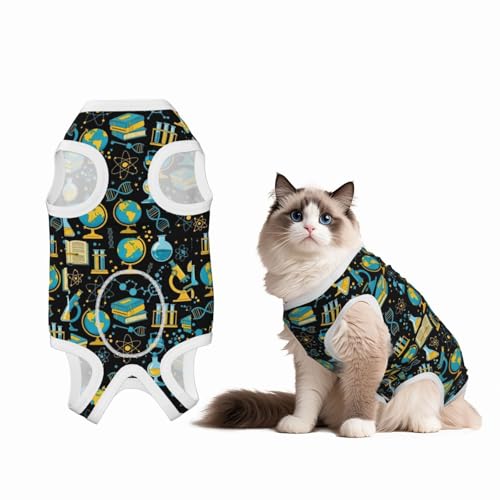 Math Physical Chemical Biology Science Dog Surgery Recovery Suit After