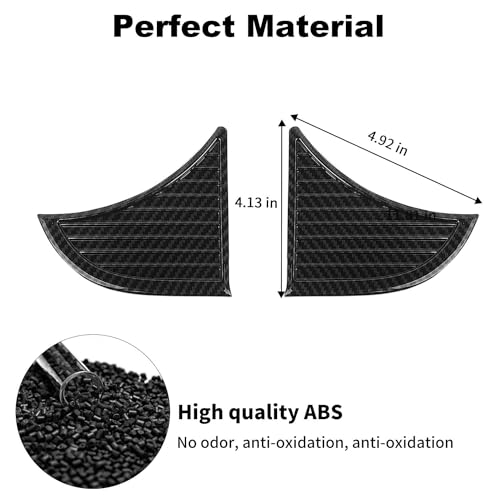 Image of JWWY Front Grille Inserts Bezels Cover Trim Compatible with 2024 Jeep Wrangler JL JLU & Gladiator JT Exterior Accessories 2pcs Carbon Fiber