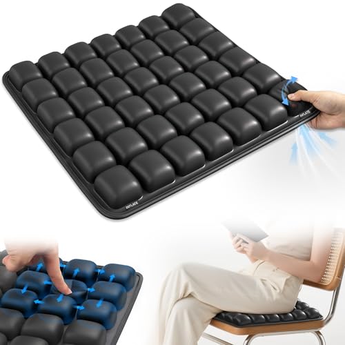 Upgrade Airplane Seat Cushion with No External Air Pump, Inflatable Seat Cushion for Long Flights,...