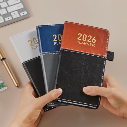 2026 Pocket Diary, A6 Diary 2026 Week to View from January to December, Calendar Book for Purse, 9.8 x 18 cm, with Planning Stickers, Inner Pocket, Small Planner for Organizing & Planning - Image 6