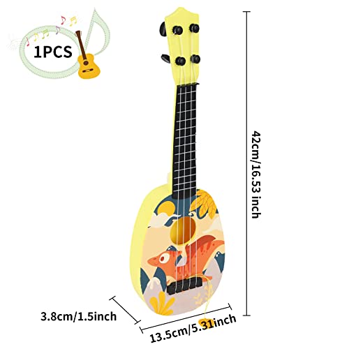 43 CM Guitare ukulélé, Enfants Ukulélé Guitare Jouet, Guitare pour Enfants avec 4 Cordes Réglables, Mini-Guitare et… - Les Beatles, Paul McCartney, John Lennon, RIngo Starr, George Harrison 43 CM Guitare ukulélé, Enfants Ukulélé Guitare Jouet, Guitare pour Enfants avec 4 Cordes Réglables, Mini-Guitare et… – Image 3