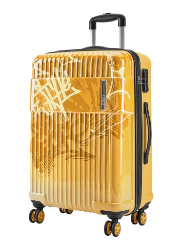 Image of Safari Scrib Large 8 Wheels 77cm Check-in Trolley Bag Hard Case Polycarbonate 360 Degree Wheeling System Luggage, Trolley Bags for Travel, Suitcase for Travel, Amber Dune Printed