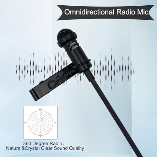 SPTSSWET 2 Pack Lavalier Microphone for Sennheiser Wireless Bodypack Transmitter Omnidirectional Condenser Wired Mic 3.5mm TRS Lapel for Lectures Live Streaming YouTube 5ft Black - Image 3