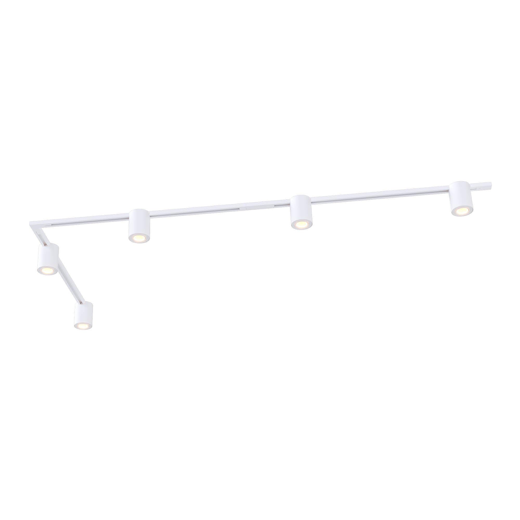 Ledvion spot rail LED 3m monophase Blanc 5 spots sans ampoule GU10