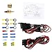 Dual Electric Fan Relay Kit with Thermostat - 40 AMP 4 Pin Waterproof Automotive Radiator Cooling Fan Temperature Sensor Fixed Temperature Switch (185°F on / 175°F Off) Wiring Kit