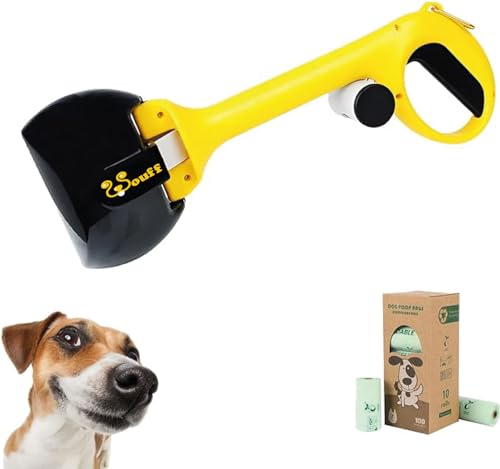 Dog and Puppy Pooper Scooper Large 44cm Convenient Long Handle Dispenser with 5-Rolls 150Pieces Poop Waste Bag Bundle for Waste Cleanup Waste Bag Easy to Clean Portable Heavy Duty Plastic Safety Guard Dog and Puppy Pooper Scooper Large 44cm Convenient Long Handle Dispenser with 5-Rolls 150Pieces Poop Waste Bag Bundle for Waste Cleanup Waste Bag Easy to Clean Portable Heavy Duty Plastic Safety Guard