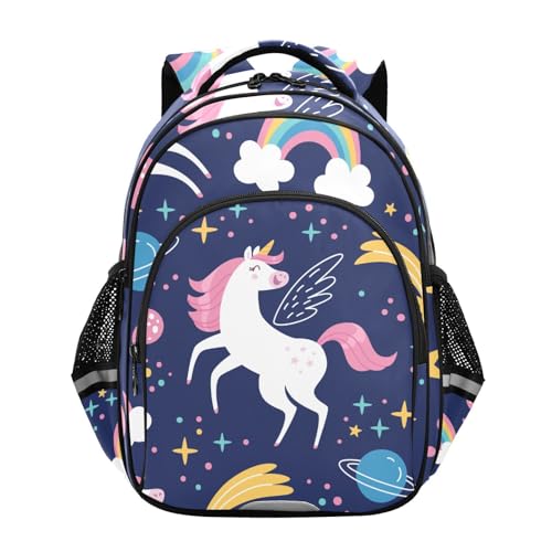 Sac à dos PC 16.9 pouces ergonomique au motif licorne et étoiles pour fille et garçon