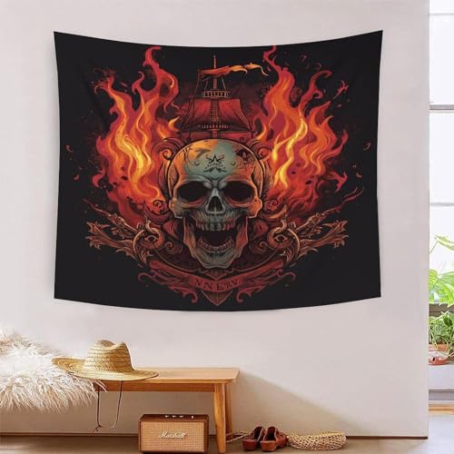 Tapisserie effet 3D crâne grand tissu mural artistique pour chambre