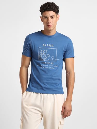 Image of Nobero Men's Regular Graphic Printed T-Shirt for Men | Soft Cotton | Classic Fit | Printed Casual Tshirt for Men