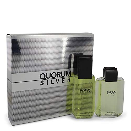 Men39;s Quorum Silver by Antonio Puig 2-pc. Gift Set
