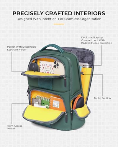 Image of EUME Premium 15.6 in Laptop bags for Men & Women Office Use | Stylish Backpack Bag | Spacious Backpack for Travelling | 28L Polaris