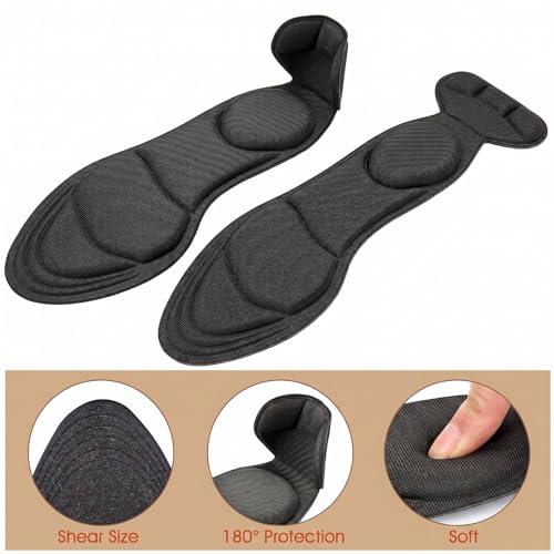 2 pares de plantillas para tacones altos color negro miniatura 3