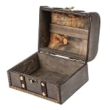 POPETPOP Caja de Almacenamiento de Madera Vintage para Joyería Contenedor Portátil y para Organizar Collares Pulseras y Anillos para Personal o Tiendas de Joyería