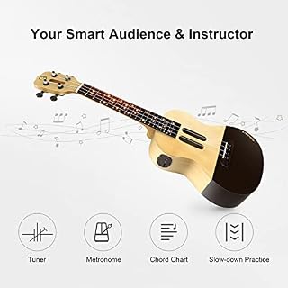 Populele U1 Concert ukulele de 23 pouces ukulélé, APPLICATION intelligente, ukulélé Trousse pour Débutants, Touche 72… - Les Beatles, Paul McCartney, John Lennon, RIngo Starr, George Harrison Populele U1 Concert ukulele de 23 pouces ukulélé, APPLICATION intelligente, ukulélé Trousse pour Débutants, Touche 72… – Image 6