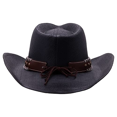 Retro Rodeo Wild Western Cowboy Hats For Men And Women - Star - Black - 2 #TOP3