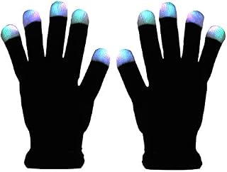 LED Light up Gloves Finger Light Gloves for Kids Adults Glow Rave EDM