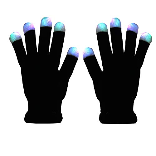 LED Light up Gloves Finger Light Gloves for Kids Adults Glow Rave EDM