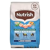 Nutrish Large Breed Real Chicken, Pea, Brown Rice & Carrot Recipe Whole Health Blend Dry Dog Food, 14 lb. Bag (Rachael Ray)