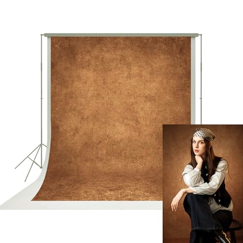 UrcTepics 810 ft Brown Fabric Photo Backdrops Classic Abstract Texture Backdrop for Headshots and Portraits Vintage Photography Background for Studio and Events.