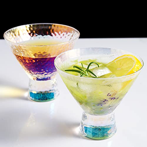 Lysenn Iridescent Stemless Martini Glasses Set Of 2