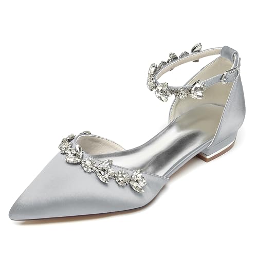 Chaussures plates de mariage en satin pour danser confortablement toute la soirée