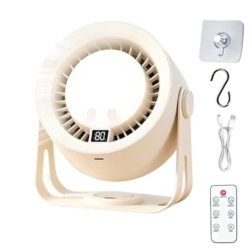 Ventilateur pour chambre silencieux rechargeable portable avec veilleuse contre la chaleur - 2