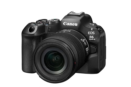 Canon Cámara de sistema EOS R6 Mark III + lente de 24 105 mm F4 7.1 STM   Formato completo, 32,5 MP, 40 FPS