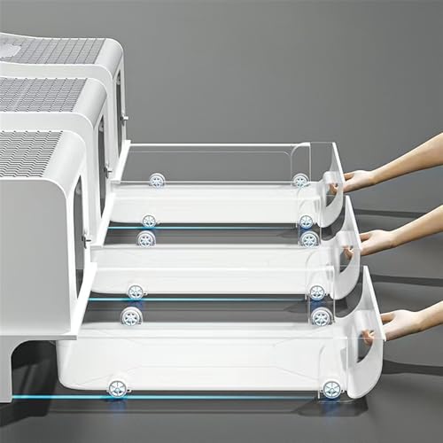 Arenero para gatos cerrado con bandeja extra grande miniatura 3