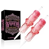 20pcs/Box Pink QUATAT VIPER PMU SMP Sharp Durable Consistent Long Tip Tattoo Needles Permanent Makeup Cartridge (SL0.25/3RLLT)