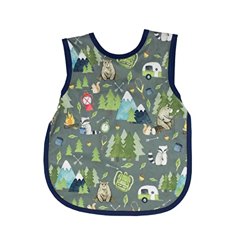 BapronBaby Animal Prints Bapron - No Neck Tie Safer Bib - Baby & Toddler - Soft Waterproof - PVC, BPA & Phthalate Free - 6m+
